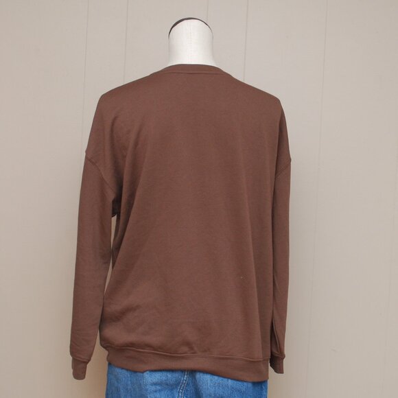 Barbie By Hybrid Apparel Women's Brown Graphic Sweater in Medium BNWT - Picture 5 of 6